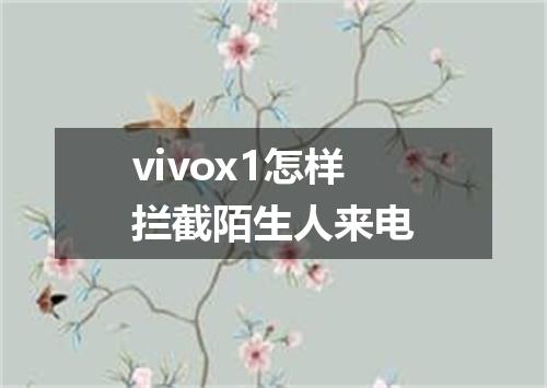 vivox1怎样拦截陌生人来电