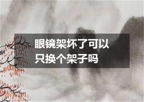 眼镜架坏了可以只换个架子吗