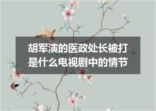 胡军演的医政处长被打是什么电视剧中的情节