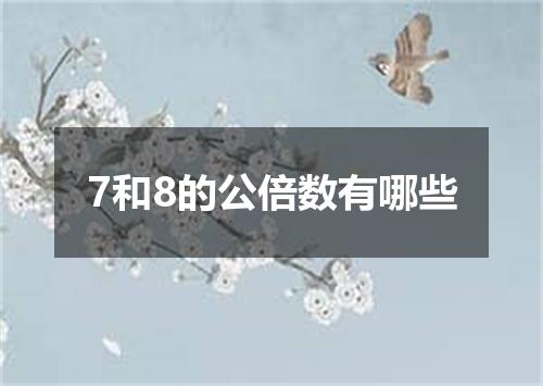 7和8的公倍数有哪些