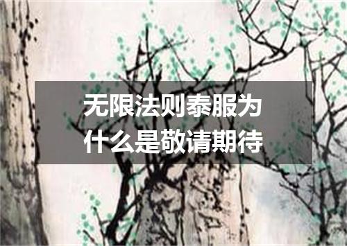 无限法则泰服为什么是敬请期待