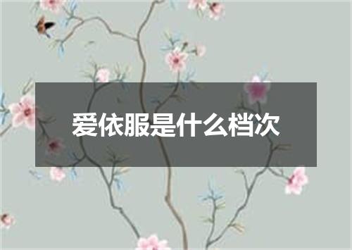 爱依服是什么档次