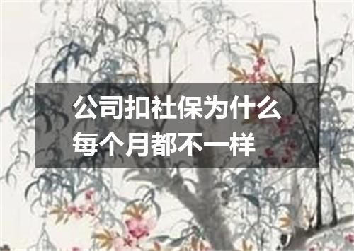 公司扣社保为什么每个月都不一样