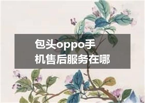 包头oppo手机售后服务在哪