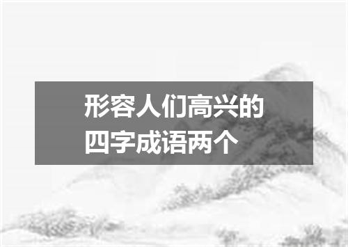 形容人们高兴的四字成语两个