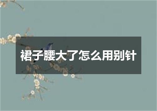 裙子腰大了怎么用别针