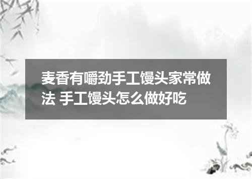 麦香有嚼劲手工馒头家常做法 手工馒头怎么做好吃