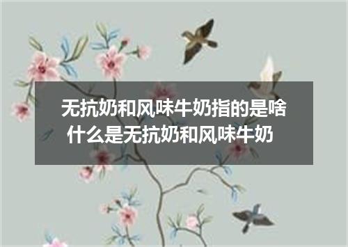 无抗奶和风味牛奶指的是啥 什么是无抗奶和风味牛奶
