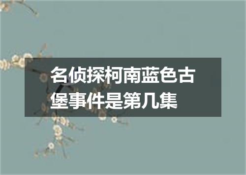名侦探柯南蓝色古堡事件是第几集
