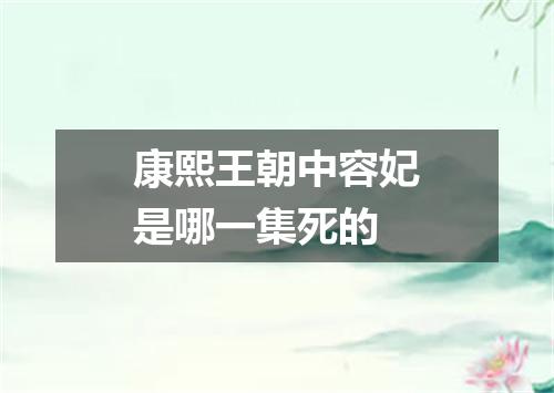 康熙王朝中容妃是哪一集死的