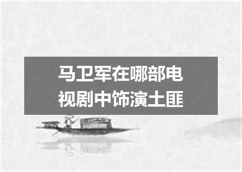 马卫军在哪部电视剧中饰演土匪
