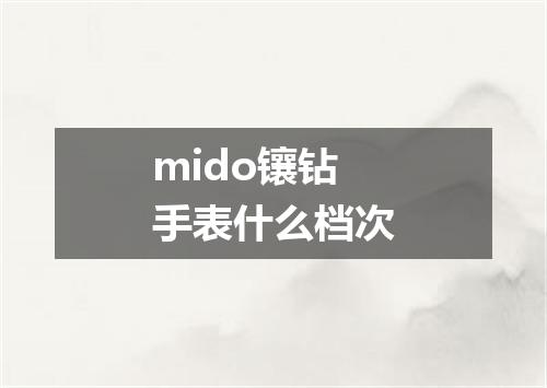 mido镶钻手表什么档次