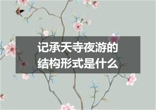 记承天寺夜游的结构形式是什么