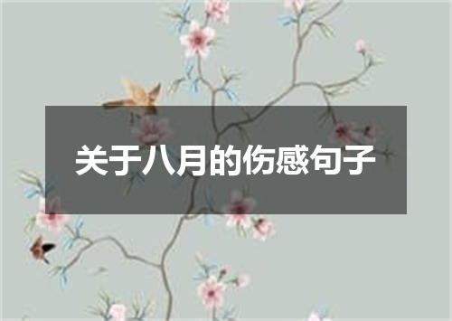 关于八月的伤感句子