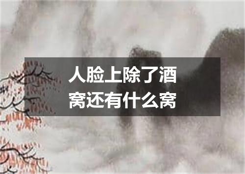 人脸上除了酒窝还有什么窝