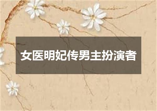 女医明妃传男主扮演者