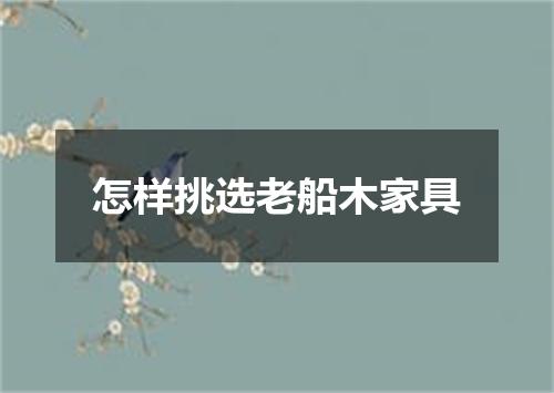 怎样挑选老船木家具