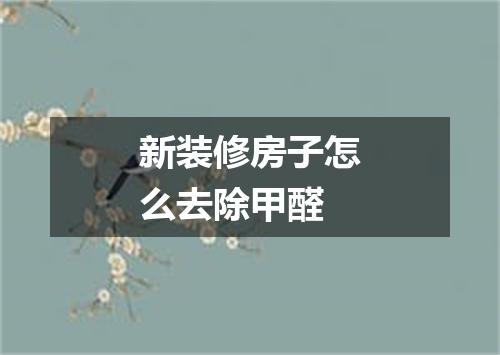 新装修房子怎么去除甲醛