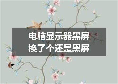 电脑显示器黑屏换了个还是黑屏