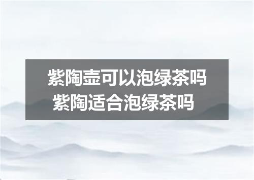 紫陶壶可以泡绿茶吗 紫陶适合泡绿茶吗