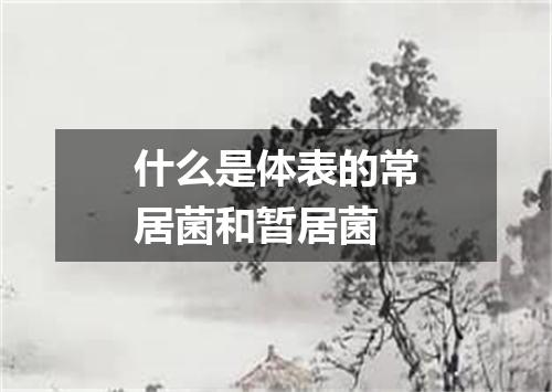 什么是体表的常居菌和暂居菌