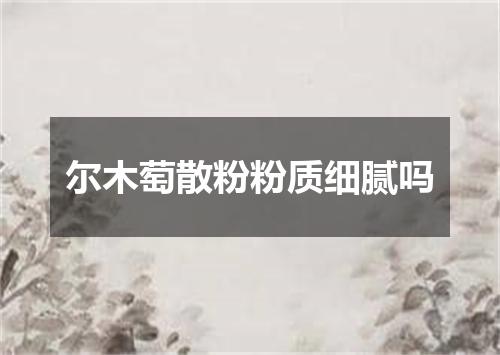 尔木萄散粉粉质细腻吗