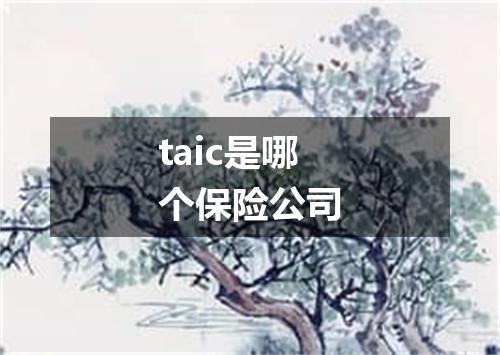 taic是哪个保险公司