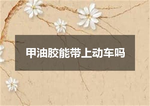 甲油胶能带上动车吗