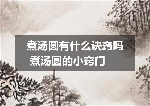 煮汤圆有什么诀窍吗 煮汤圆的小窍门