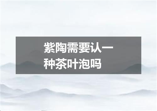 紫陶需要认一种茶叶泡吗