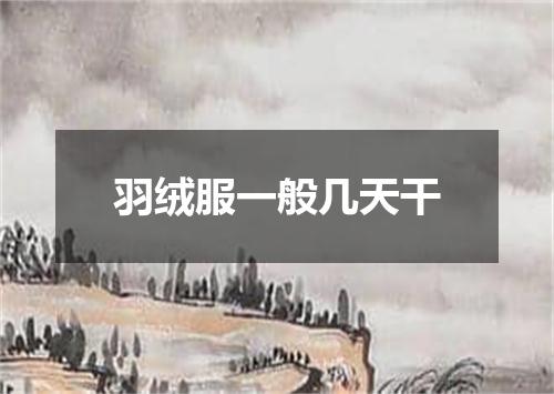 羽绒服一般几天干