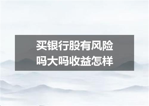 买银行股有风险吗大吗收益怎样