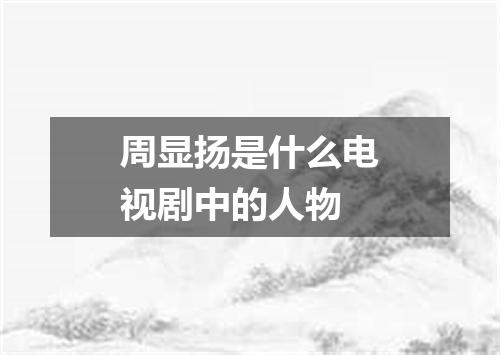 周显扬是什么电视剧中的人物