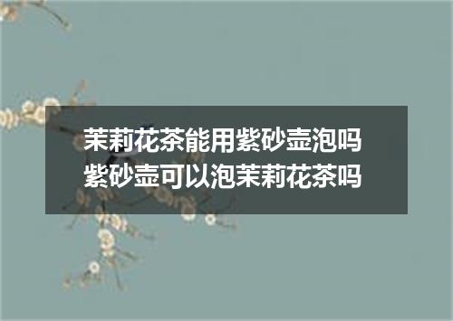 茉莉花茶能用紫砂壶泡吗 紫砂壶可以泡茉莉花茶吗