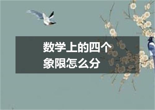 数学上的四个象限怎么分