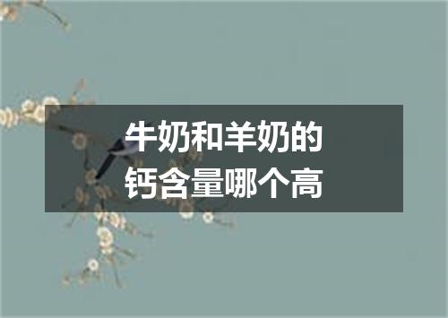 牛奶和羊奶的钙含量哪个高