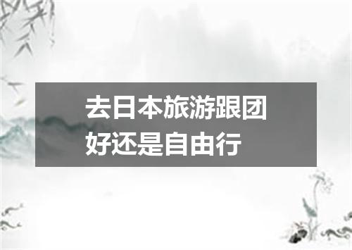 去日本旅游跟团好还是自由行