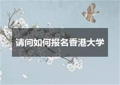 请问如何报名香港大学