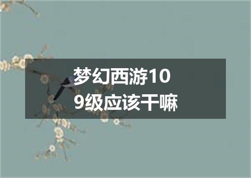 梦幻西游109级应该干嘛
