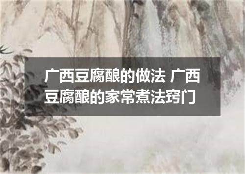 广西豆腐酿的做法 广西豆腐酿的家常煮法窍门