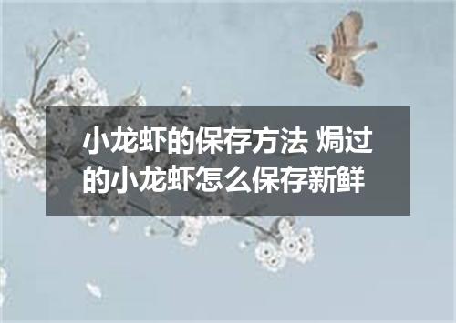 小龙虾的保存方法 焗过的小龙虾怎么保存新鲜