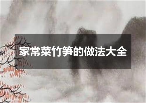 家常菜竹笋的做法大全