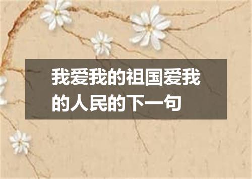 我爱我的祖国爱我的人民的下一句