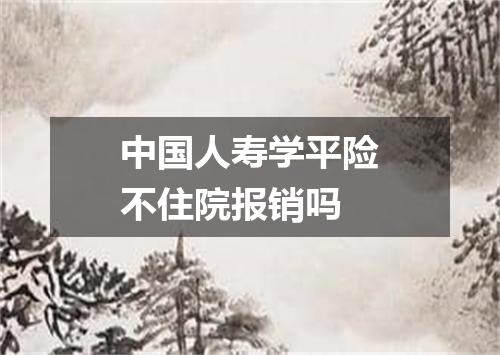 中国人寿学平险不住院报销吗