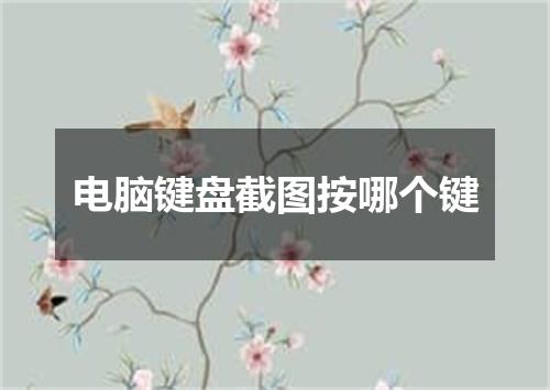 电脑键盘截图按哪个键