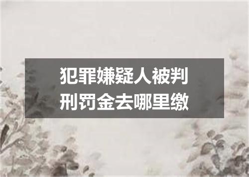 犯罪嫌疑人被判刑罚金去哪里缴