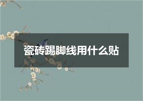 瓷砖踢脚线用什么贴