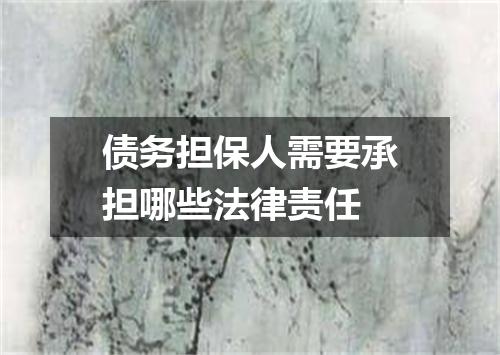 债务担保人需要承担哪些法律责任