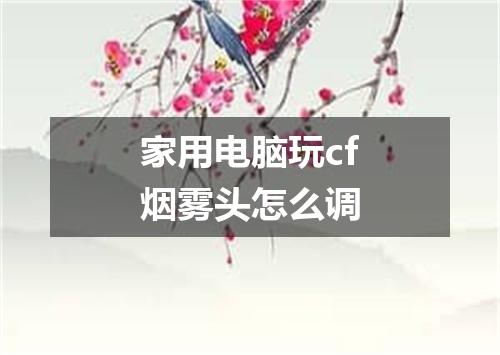 家用电脑玩cf烟雾头怎么调
