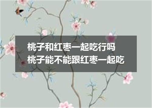 桃子和红枣一起吃行吗 桃子能不能跟红枣一起吃